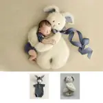 SOME INFANT PHOTOSTUDIO PROPS 連身衣帽子毛絨兔子娃娃淋浴派對照片套裝