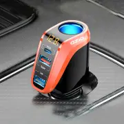 OZIO 12/24V Car Lighter Charger Universal Fast Charging 66W QC3.0 USB PD20W Type-C Power Supply Socket Adapter 4in1 with