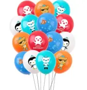 15pcs The Octonauts Latex Balloon Set Birthday Party Decoration Supply