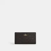 Slim Zip Wallet In Signature Canvas
