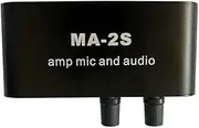 6.5mm Dynamic Microphone 3.5mm Condenser Microphone Headphone Amplifier Audio Preamplifier Mixing Board MA-2S