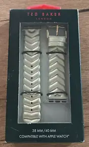 Ted Baker Chevron Leather band compatible with Apple watch strap 38 mm / 40mm