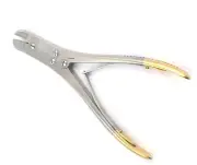 Pin-Wire Cutter, 8.5", Angled on Flat, Tungsten Carbide Jaws, Max Cap 2.4 mm