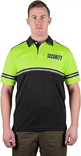 [First Class] Two Tone Security Bike Patrol Shirt with Reflective Stripes and Zipper Pocket