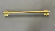 18" Solid Brass Towel Bar Brass and Chrome