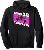[VidiAmazing] 18th Birthday 18 Years Gamer Gaming Pullover Hoodie ds219