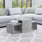 Coffee Tables 2 Pcs Chipboard Side End Nested Table Set Living Room Furniture