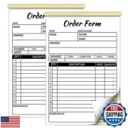 2 Pack Order Forms Receipt Book,2 Part Carbonless Sales Invoice Book for Smal