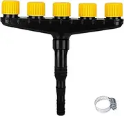 Sprinklers for Lawns, Porous Spray Head 1/1.2/1.5" Large Flow Mutli-Head Water Sprinkler Time-Saving Sprayer Nozzle for Yard,Lawn, Landscaping, Vegetables 5 Head