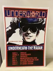 UNDERWORLD Australian Tour Flyer A4-Size High Quality Carded Reproduction
