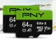 [COSCO代購4] W134929 PNY Elite-X MicroSD 記憶卡含SD轉接卡 64GB 2入
