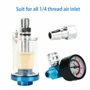 Mini Air Pressure Regulator Gauge Spray Gun Inline Water Trap Filter Tool
