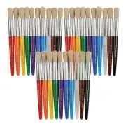 Kaplan Early Learning Easy to Grip Colored Chubby Brushes- Set of 30