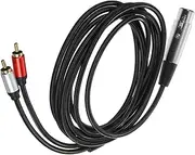 TOGEVAL 3 XLR to RCA Audio Adapter Cable Professional Audio Cord for Speakers Durable Design with Tinned Oxygen Stable Transmission