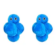 2x Giant Microbes Staph Bacteria Human Biology Plush Cuddle Stuffed Toy Blue