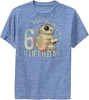 [STAR WARS] Rise of Skywalker Rolling Into My 6th Birthday Boys Short Sleeve Tee Shirt