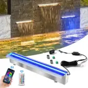 24' LED waterfall light remote control multi-color Remote RGB for Pond, park