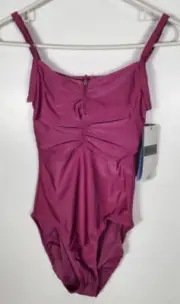 Danskin Dance Women’s sz Petite XS (0-2) Tropical Mauve Zipper Camisole Leotard