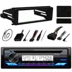 Single DIN Marine Bluetooth USB AUX AM/FM Stereo CD Player Receiver, Antenna,...