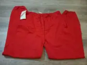 VINTAGE NWT Jerzees Pants Large Adult Red Athletic Sweatpants Joggers Mens L