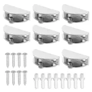 8 Pcs Glass Clip Fixing Clamp Shelf Holder Bracket U-clamp for Panel