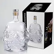 AUTIORE Whiskey Flask Carafe Decanter Whiskey Glasses Bottle Stormtrooper Bottle Decanter Whiskey Carafe for Wine, Liquor, Scotch, Bourbon, Brandy - 750ML