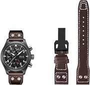 [GUMMMY] 21mm 22mm Genuine Leather Watch Band For IWC Big Pilot Flamethrower Little Prince Mark Strap Willow Nail Bracelet