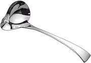 IMEEA Small Sauce Ladle with Pouring Spout 18/10 Stainless Steel Sauce Drizzle Spoon, 7inch