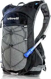 Vibrelli Hydration Pack & 2L Hydration Bladder - High Flow Bite Valve Hydration Backpack