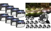 Peasur [138 LED/8 Packs] Solar Motion Sensor Security Lights 12 Pack Solar