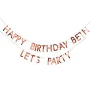 NEW Ginger Ray Mix It Up Rose Gold Customisable Bunting By Spotlight