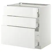 METOD base cb 3 frnts/2 low/1 md/1 hi drw, white Maximera/Ringhult white, 80x60x80 cm