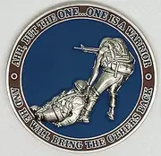 Warrior Challenge Coin - Heraclitus Quote - Police Academy and Military Gift