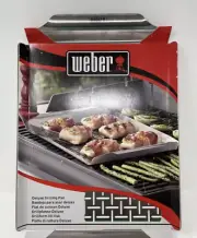 Weber 6435 Deluxe Stainless Steel BBQ Grilling Pan.