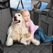 ACA 145x71cm Large Space SUV Pet Seat Cover Mat Dog Car Back Seat Protector Extender Hard Bottom Grey