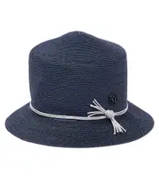 [Maison Michel Kids] Maison Michel Kids Arsene straw bucket hat Inch 19.7 blue