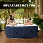 Hot Tub Portable Inflatable Swim Spa Outdoor Bath Square W/ Massage Jets 4-Adult