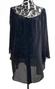 NEW Ladies AUTOGRAPH Black Sheer Top Size 24 BNWT