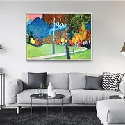 Handmade Oil Painting Canvas Wall Art Decoration Famous Wassily Kandinsky Abstract Landscape for Home Decor Rolled Frameless Unstretched Painting