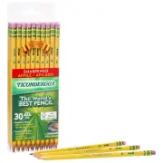 TICONDEROGA Pencils, Wood-Cased, Pre-Sharpened, Graphite #2 HB Soft, Yellow, ...