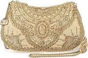 [MARY FRANCES] Sand Dune Crossbody Handbag, Tan, Tan