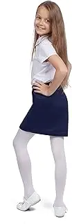 [hi!mom] Girls' Skirt - Elegant School Cotton Skirt for Girls, Elastic School Uniform Skirt with Medium Waist, Knee Length, Formal Casual Wear, School Skirts in, Age 5-11