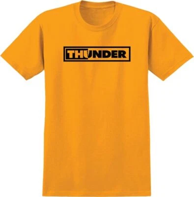 Thunder Trucks Bolt Logo T-Shirt - Size: Medium Gld/Black, Bolts Gold/Black