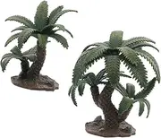 Angoily 2pcs Miniature Landscape Trees Realistic Artificial Tree Model for Roadway Micro Landscape Craft Projects Flexible Decoration for Home Office Shop
