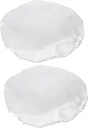 Beavorty 2pcs Shower Cap Reusable Shower Hats Washable Bath Hat Washable Shower Hats Elastic Shower Hats Washable Hair Cap Bathing Hair Caps Waterproof Bath Caps Bathroom Cap White Tomorrow