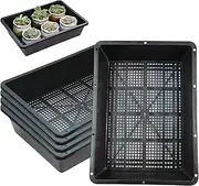 BeGrit Pack of 5 Germination Trays for Sprouts Breathable Seed Starter Tray Durable Plastic Germination Tray (32 x 23 x 7.5 cm) for Growing Mung Beans Alfalfa Wheatgrass