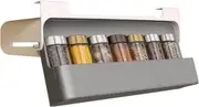 Kitchen Spice Organizer: Hanging Rack, Drawer Storage, Under-Shelf Cupboard Organizer with 6 Bottles