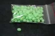 Soft Plastic Fishing Beads X100, 5.5x7.2mm Bean, Glow, Lumo Luminous, DIY trace,