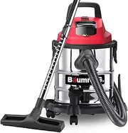 [Baumr] AG 20L Cordless Wet & Dry Vacuum Cleaner Kit, with 4Ah Battery and Charger, Blower, HEPA Filter, Accessories, Stainless Steel, for Car, Home, Garage
