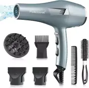 Ionic Hair Dryer, Professional Hairdryer Fast Drying Blow Dryer with 2 Speed 3 H